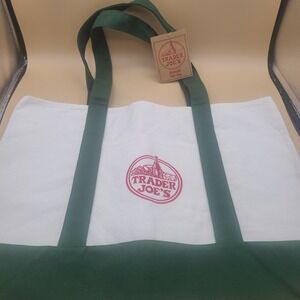 BRAND NEW with Tags Trader Joe's Canvas Tote Reusable Large Shopping Bag